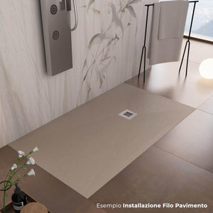 Piatto Doccia 80x80 cm in Pietra Bonussi Everest Moka