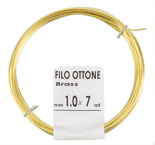 20pz filo ottone diametro 1 mm lunghezza 7 mt matassina 50 g 16029