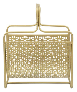 Porta Giornali Glam 37x22x44,5 cm in Ferro Oro