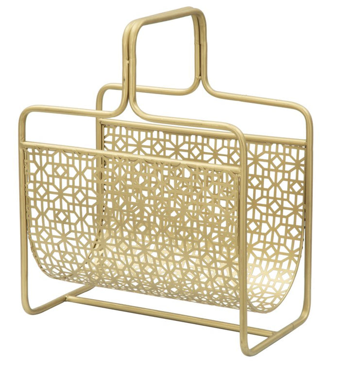 Porta Giornali Glam 37x22x44,5 cm in Ferro Oro