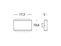 Applique da Esterno a LED 24 Rettangolare Sovil Wave Grigio