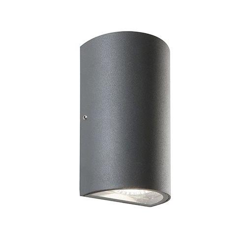 Applique da Esterno a LED 2 a Mezzotubo Sovil Trump Grigio