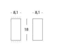 Applique da Esterno a LED 2x6W Quadrata Sovil Tower Bianco