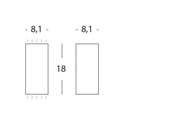 Applique da Esterno a LED 2x6W Quadrata Sovil Tower Bianco