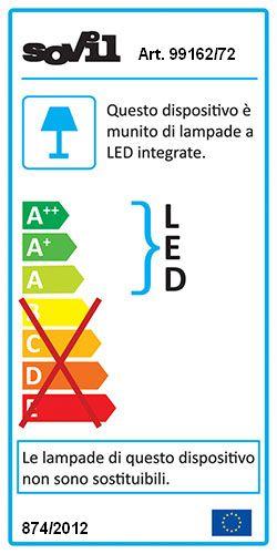 Applique da Esterno a LED 12W Chiusa Sovil Gaia Alluminio