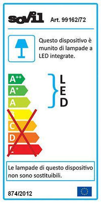 Applique da Esterno a LED 12W Chiusa Sovil Gaia Alluminio