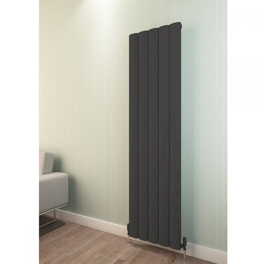 Termoarredo Modello Alma Varie Misure H1800 Colore Nero Antracite - Antracite L. 470 mm	