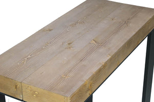 Consolle Allungabile da Esterno in Legno e Ferro H77x40x90/300cm Orchidea Abete Tinto Classica