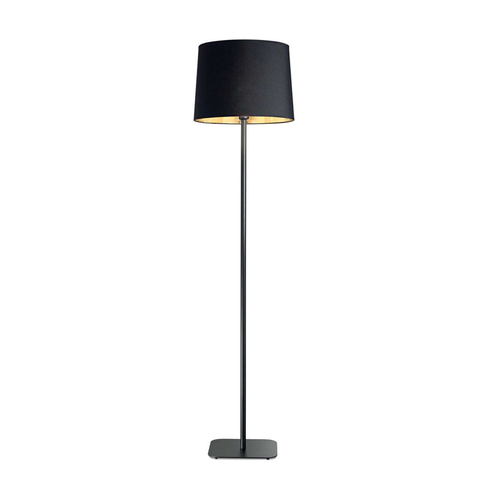 Piantana Industrial-Minimal Nordik Metallo Nero 1 Luce E27