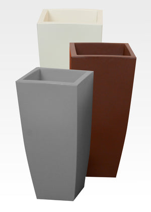 VASO HOME QUADRO CM.33X33X70H.PIETRA  PZ 1,0