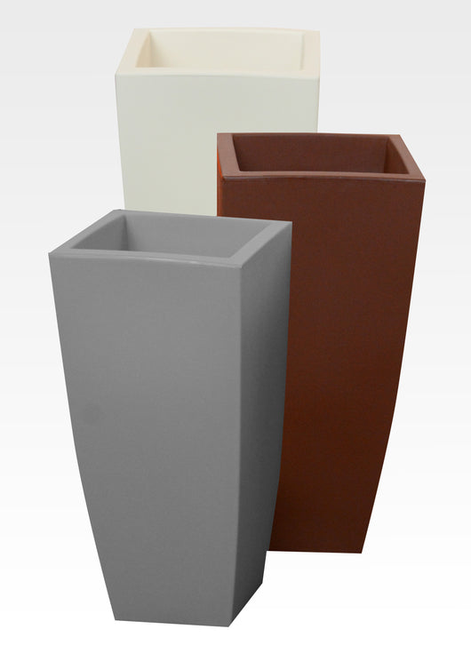 VASO HOME QUADRO CM.33X33X70H.PIETRA  PZ 1,0