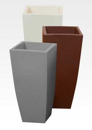 vaso home quadro 33x33xh70 cm pietra 16192