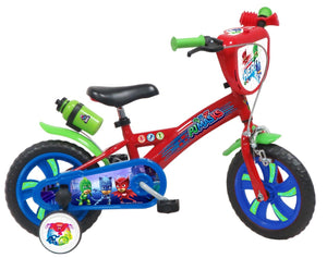 PJ MASKS 12''  bicicletta per bambini, adatta a bambini tra i 3 e i 5 anni, per altezza tra 85 e 105 cm, con borraccia, 