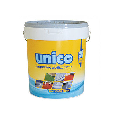 Unico 5-Guaina Liquida Impermeabilizzante Monocomponente A Base Acqua Per Rivestimenti Protettivi Colore Grigio 5Kg-Icobit