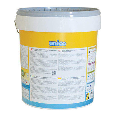 Unico 5-Guaina Liquida Impermeabilizzante Monocomponente A Base Acqua Per Rivestimenti Protettivi Colore Grigio 5Kg-Icobit