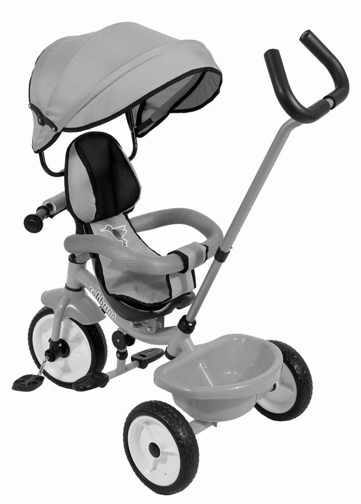 Triciclo a Spinta Seggiolino Reversibile per Bambini Miller Colibrino Arancione