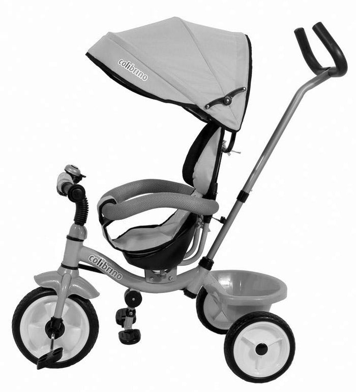 Triciclo a Spinta Seggiolino Reversibile per Bambini Miller Colibrino Arancione