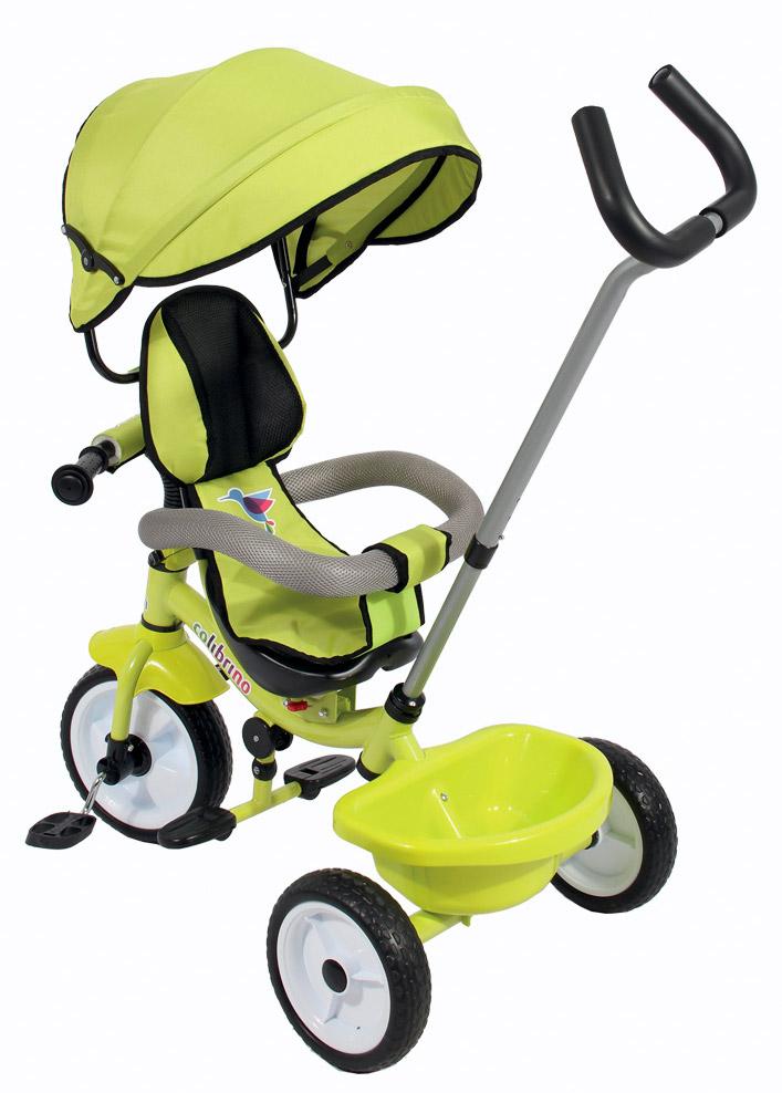 Triciclo a Spinta Seggiolino Reversibile per Bambini Miller Colibrino Verde