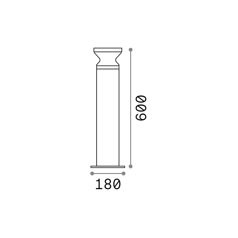 Piantana Moderna Torre Alluminio Antracite 1 Luce E27 H60Cm