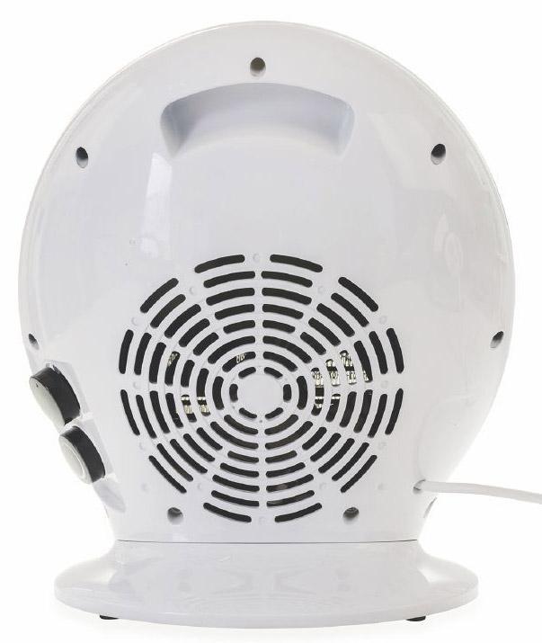 Termoventilatore Caldobagno Effetto Camino 1500W Kooper Ovetto Bianco e Oro