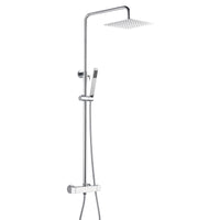 Colonna Doccia  Termostatica con soffione quadrato 25x25 in acciaio inox e doccino in ottone