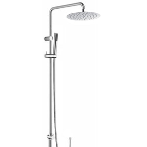 Colonna Doccia Idra con soffione tondo d.25 cm in acciaio inox e doccetta in ottone