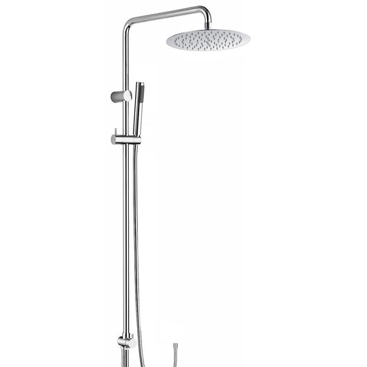 Colonna Doccia Idra con soffione tondo d.25 cm in acciaio inox e doccetta in ottone