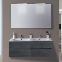 Mobile da Bagno Sospeso 120cm Mazzoni Maiorca Light Doppia Vasca Antracite