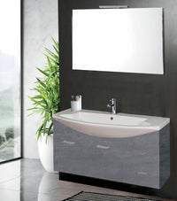 Mobile da Bagno Sospeso 108cm Mazzoni Manhattan Grigio Cemento