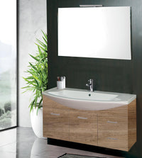 Mobile da Bagno Sospeso 108cm Mazzoni Manhattan Noce Chiaro Frassinato