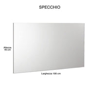 Mobile da Bagno Sospeso 100cm Pensile P18cm Mazzoni Boston 15 Grigio Cemento