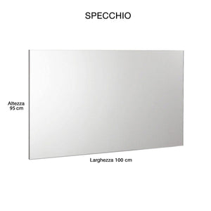 Mobile da Bagno Sospeso 100cm Pensile P18cm Mazzoni Boston 15 Bianco Frassinato