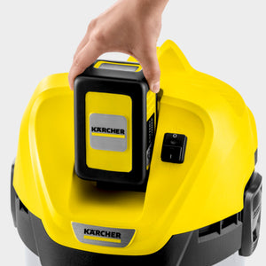 KARCHER Bidone aspiratutto solido liquidi a batteria WD 3 Battery Set - Potenza allacciata: 300 W - Capacità vano raccolta: 17 l - Materiale vano di raccolta: Plastica 