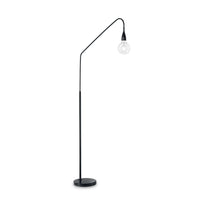 Piantana Moderna Minimal Metallo Nero 1 Luce E27 8W 3000K Luce Calda