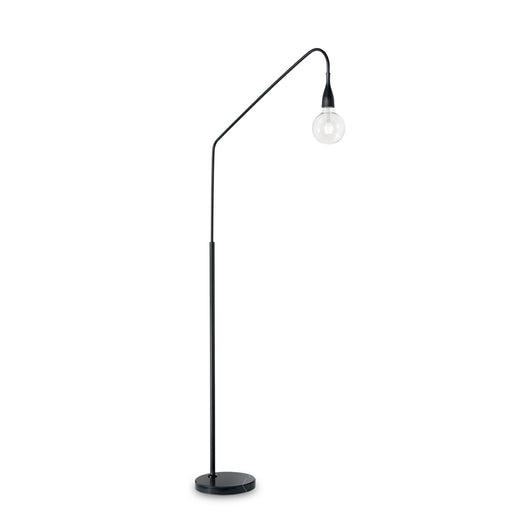 Piantana Moderna Minimal Metallo Nero 1 Luce E27 8W 3000K Luce Calda