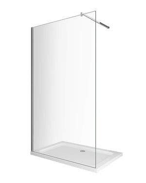 Parete Doccia Walk-In 110x110 cm in Cristallo Trasparente 8mm H200 Cristal