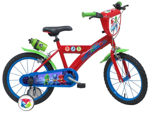 PJ MASKS 16'' POWER UP bicicletta per bambini, bici bambino, adatta a bambini tra i 5 e i 7 anni, per altezza tra 105 e 