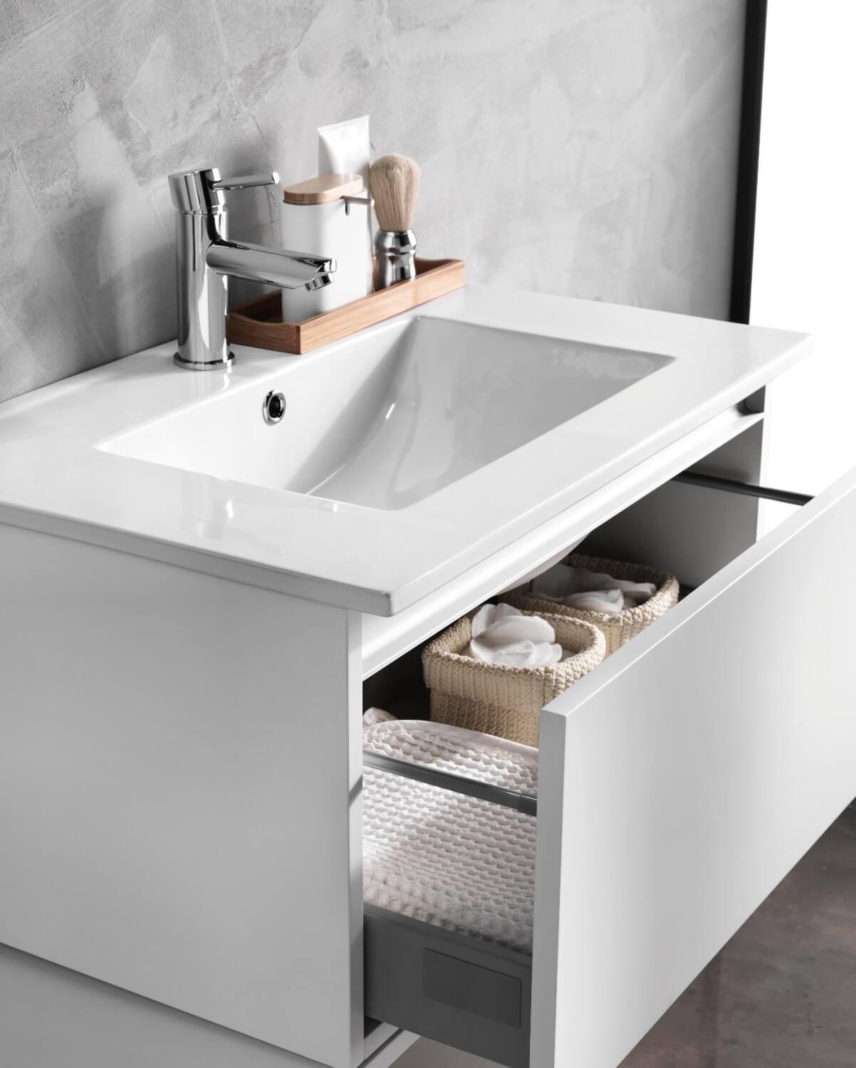 Mobile Bagno Sospeso 100cm TFT Ibiza Bianco Cromato