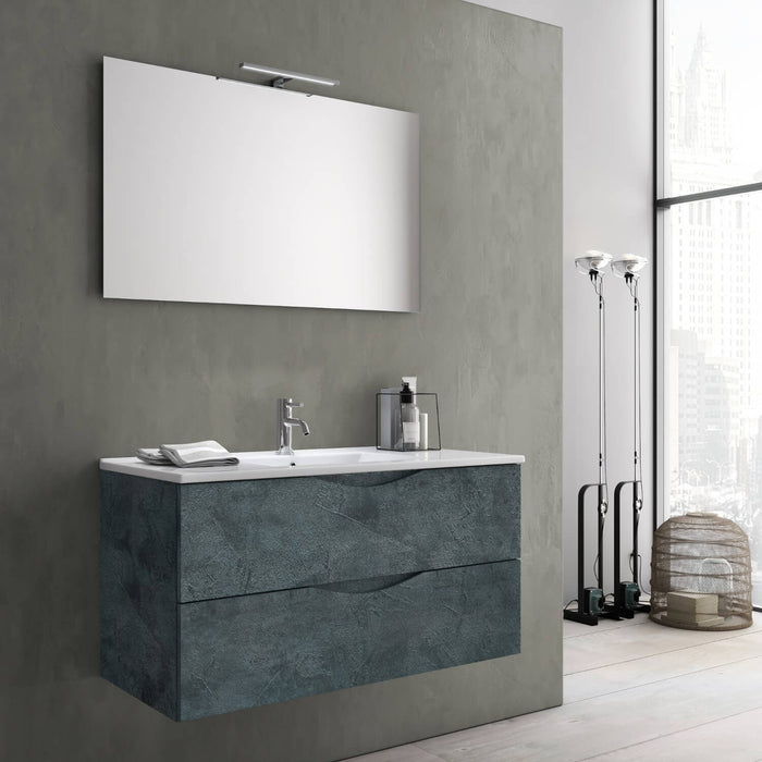 Mobile Bagno Sospeso 101cm TFT Marte Blu Bianco