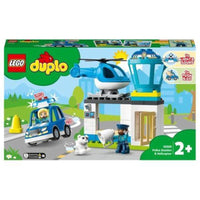 Lego duplo stazione di polizia ed elicottero