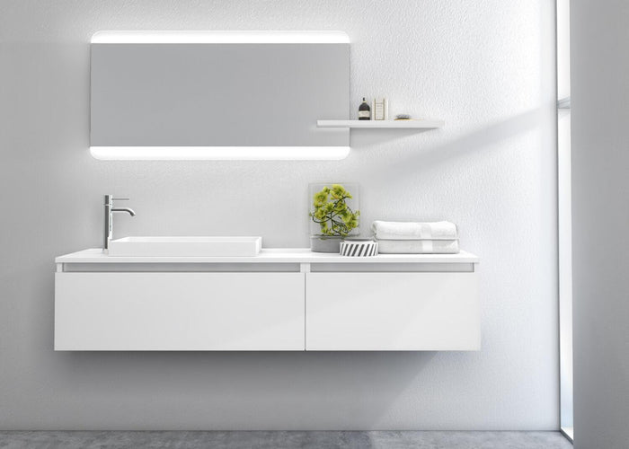 Mobile Bagno Sospeso 170cm TFT Ibiza Bianco Specchio