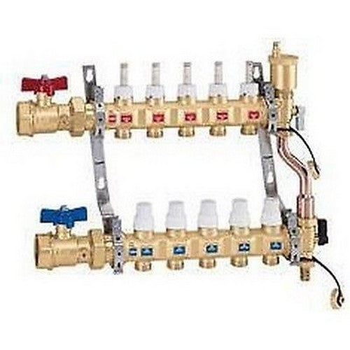 Collettore Premontato Attacco 1 1/4" F, N. Deriv. X 4, CALEFFI 6687D5S1