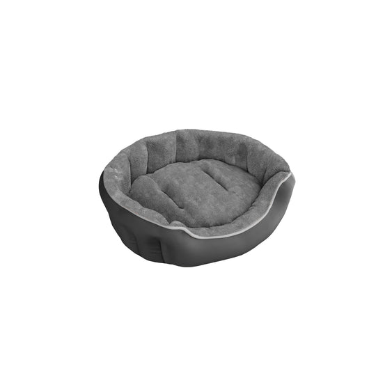 Cuccia Imbottita per Cani e Gatti 48x42x16cm in Poliestere Coccole Grigio