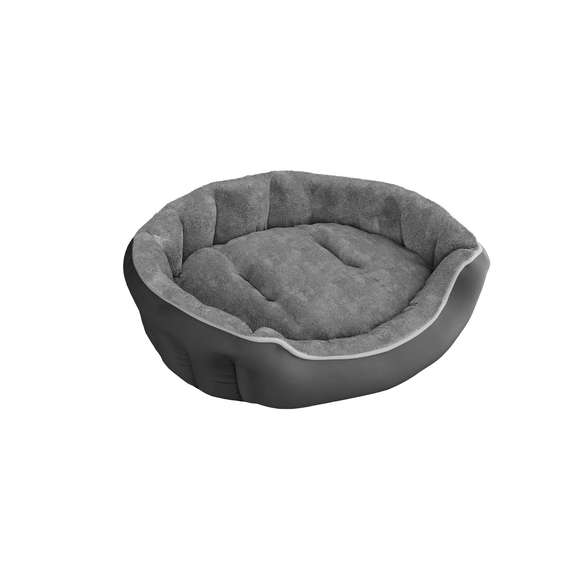 Cuccia Imbottita per Cani e Gatti 59x53x18cm in Poliestere Coccole Grigio