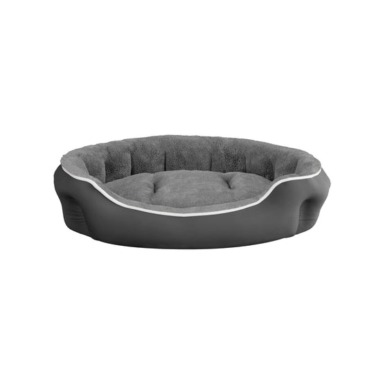 Cuccia Imbottita per Cani e Gatti 75x65x20cm in Poliestere Coccole Grigio