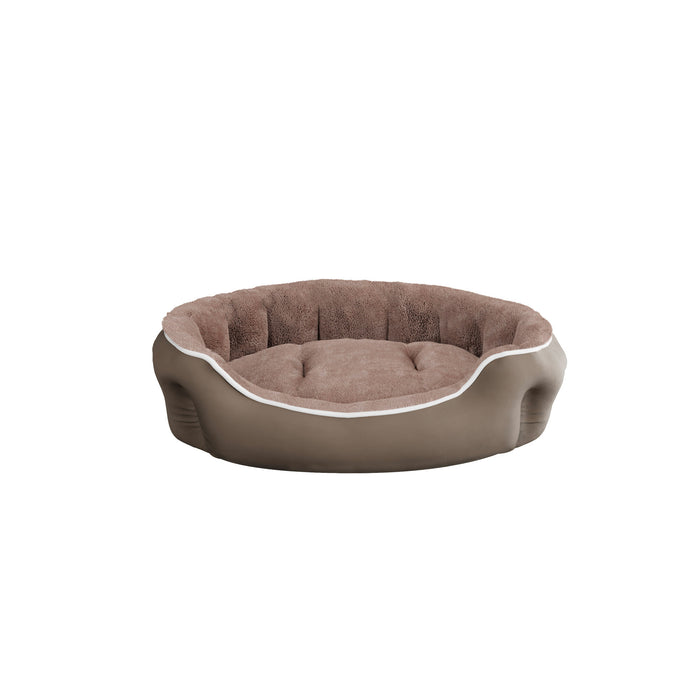 Cuccia Imbottita per Cani e Gatti 59x53x18cm in Poliestere Coccole Beige