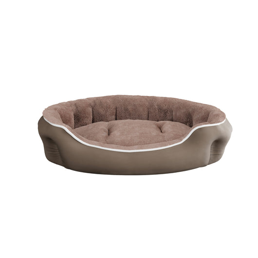 Cuccia Imbottita per Cani e Gatti 75x65x20cm in Poliestere Coccole Beige