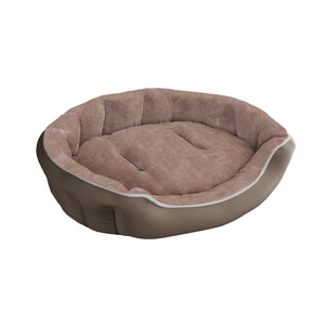 Cuccia Imbottita per Cani e Gatti 75x65x20cm in Poliestere Coccole Beige