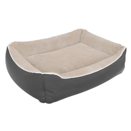 Cuccia Imbottita per Cani e Gatti 84x66x19cm in Poliestere Nuvola Panna