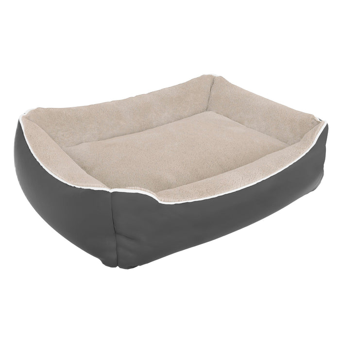 Cuccia Imbottita per Cani e Gatti 84x66x19cm in Poliestere Nuvola Panna